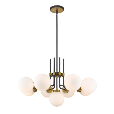 Espresso Clear Glass Sphere Chandelier Shades of Light Espresso Clear Glass Sphere Chandelier Shades of Light